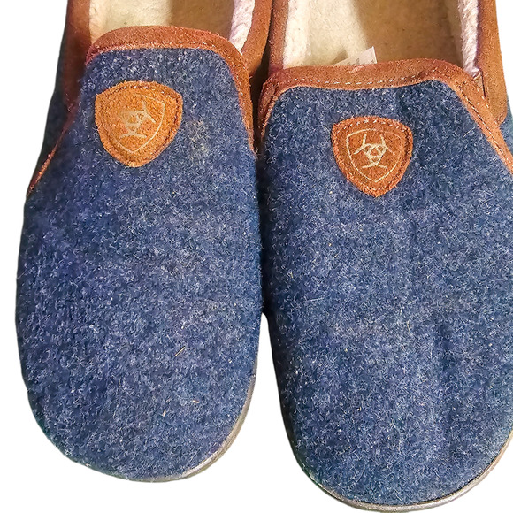Ariat navy Lincoln sherpa lined slipper size 10 - Picture 7 of 14
